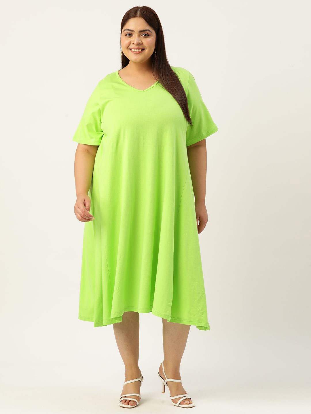 

theRebelinme A-Line Midi Dress, Green