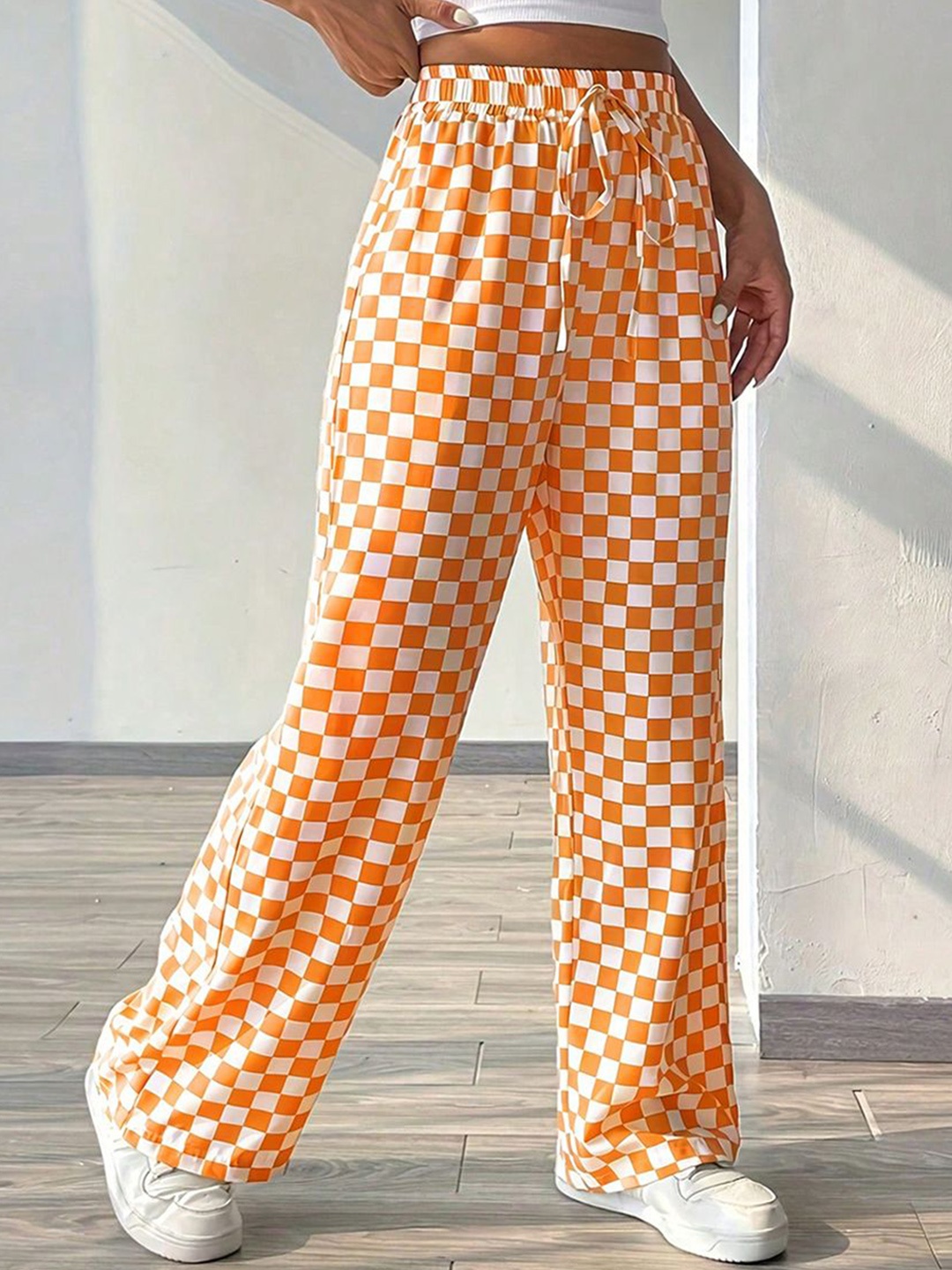 

StyleCast Women Straight Fit Trousers, Orange