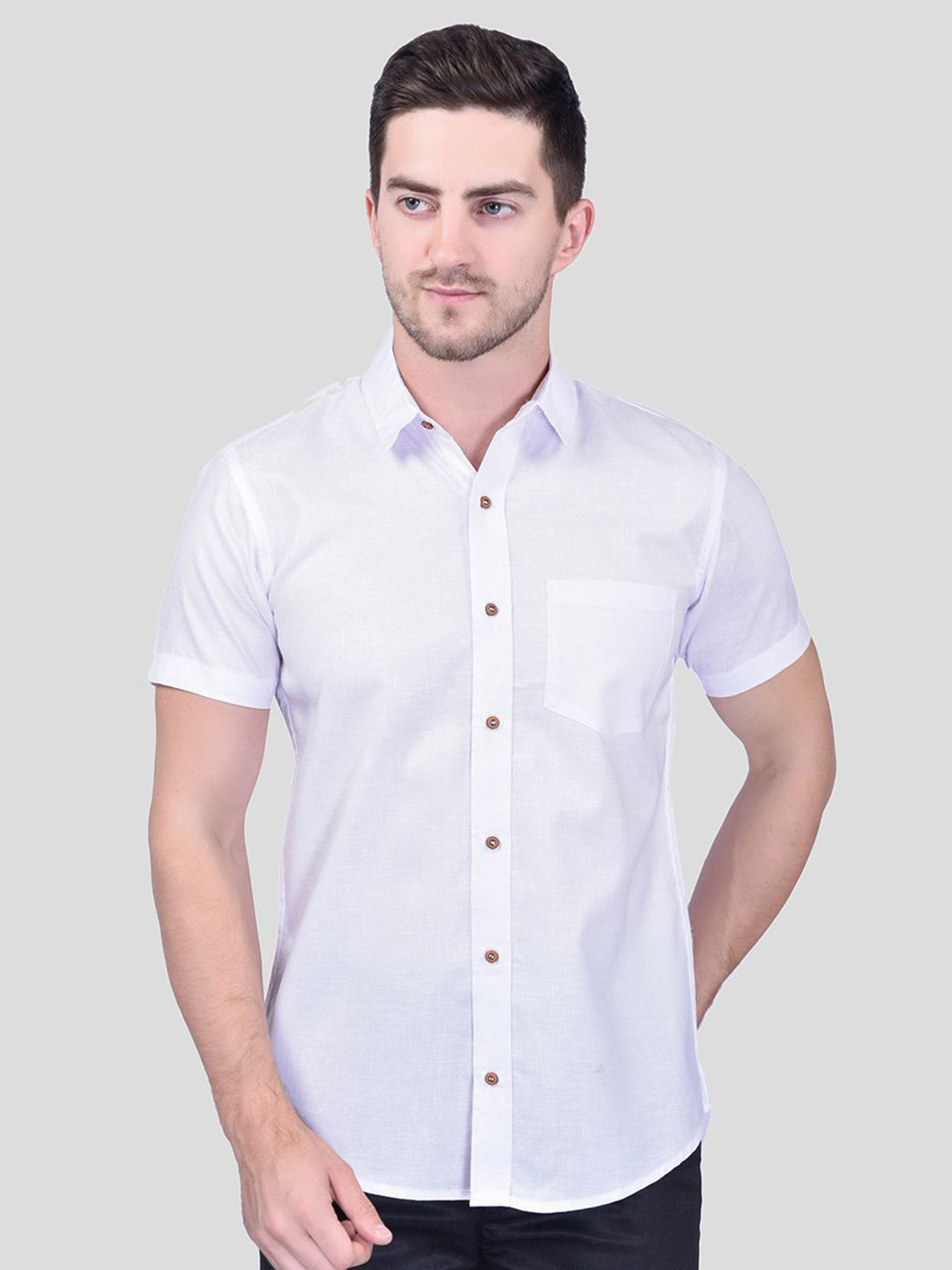 

PRINTINDIA Men Classic Opaque Casual Shirt, White