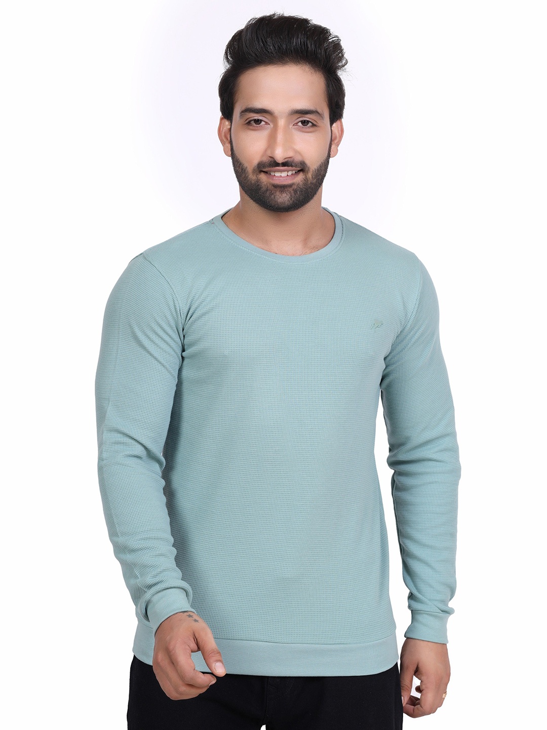 

JOE POLLEN Men Brand Logo Pockets T-shirt, Sea green