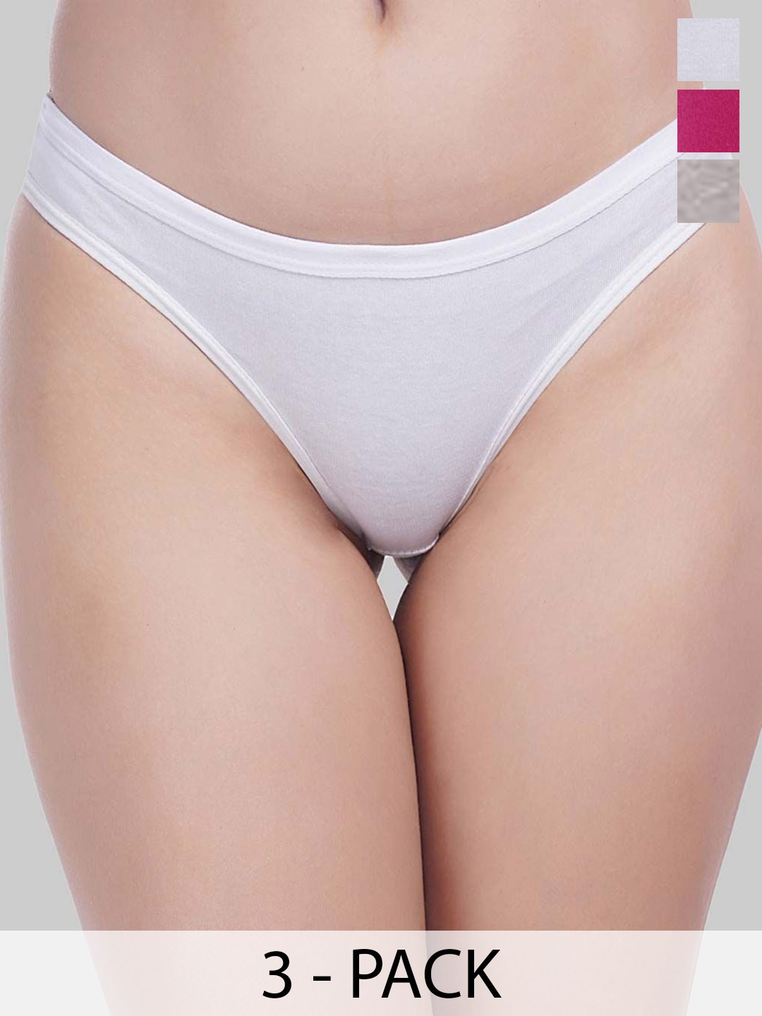 

YOU FOREVER Women Pack Of 3 Thong Briefs, White