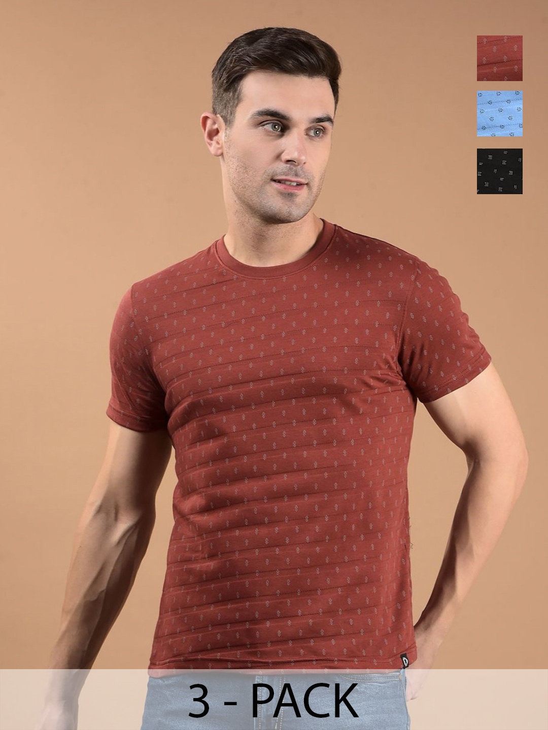 

Dollar Men 3 Printed Pockets T-shirt, Multi