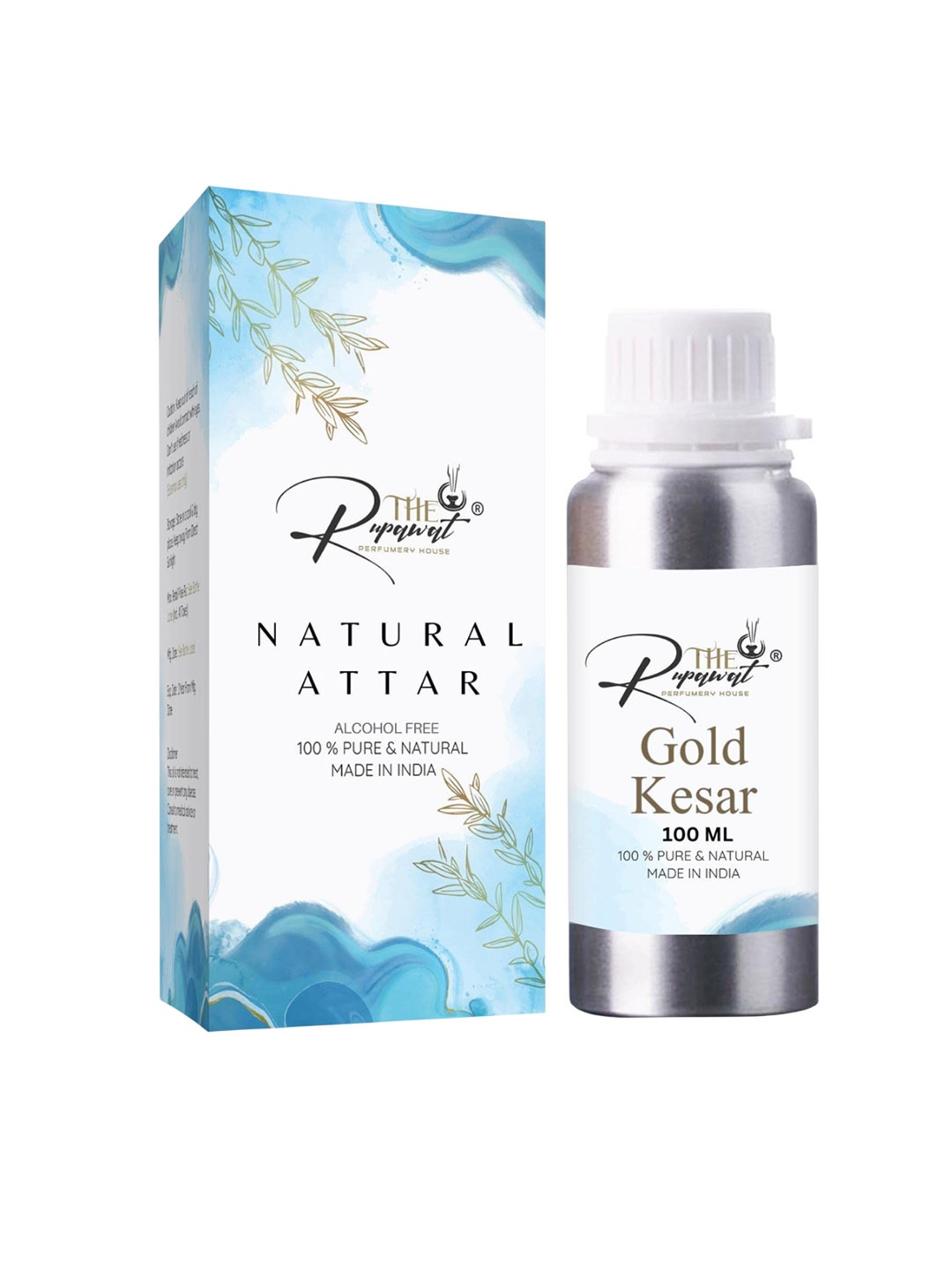 

THE RUPAWAT Perfumery House Gold Kesar Natural Alcohol Free Attar - 100 ml, Transparent