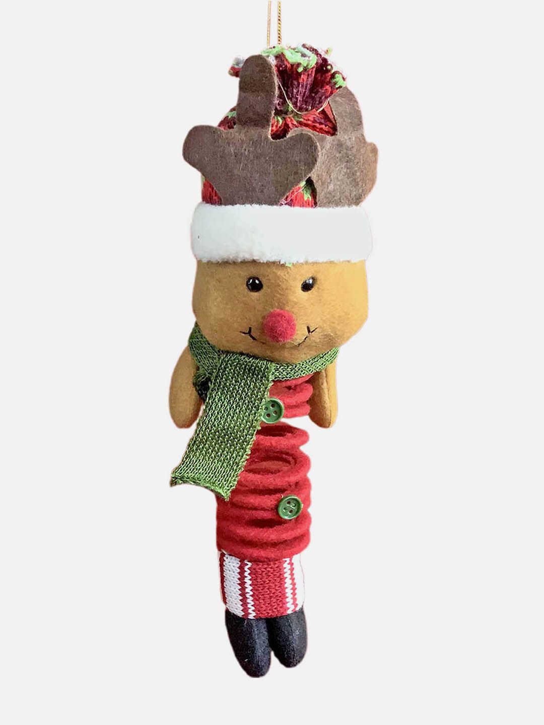 

Little Surprise Box LLP Red & White Spring Rudolf Reindeer Christmas Tree, Brown