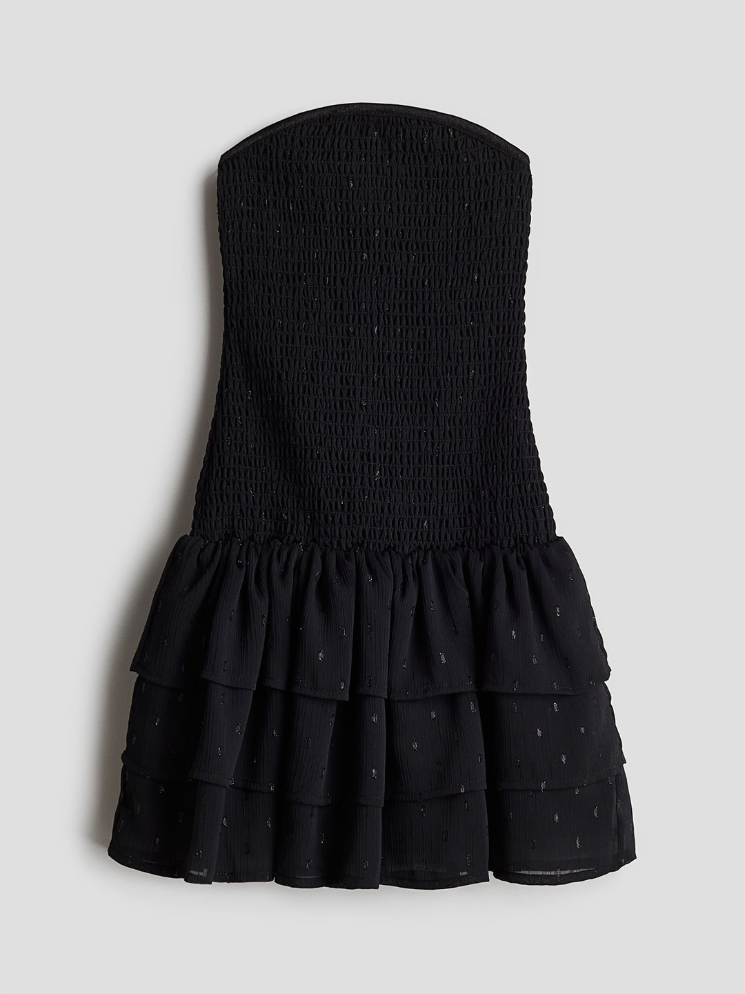 

H&M Girls Smocked Chiffon Dress, Black