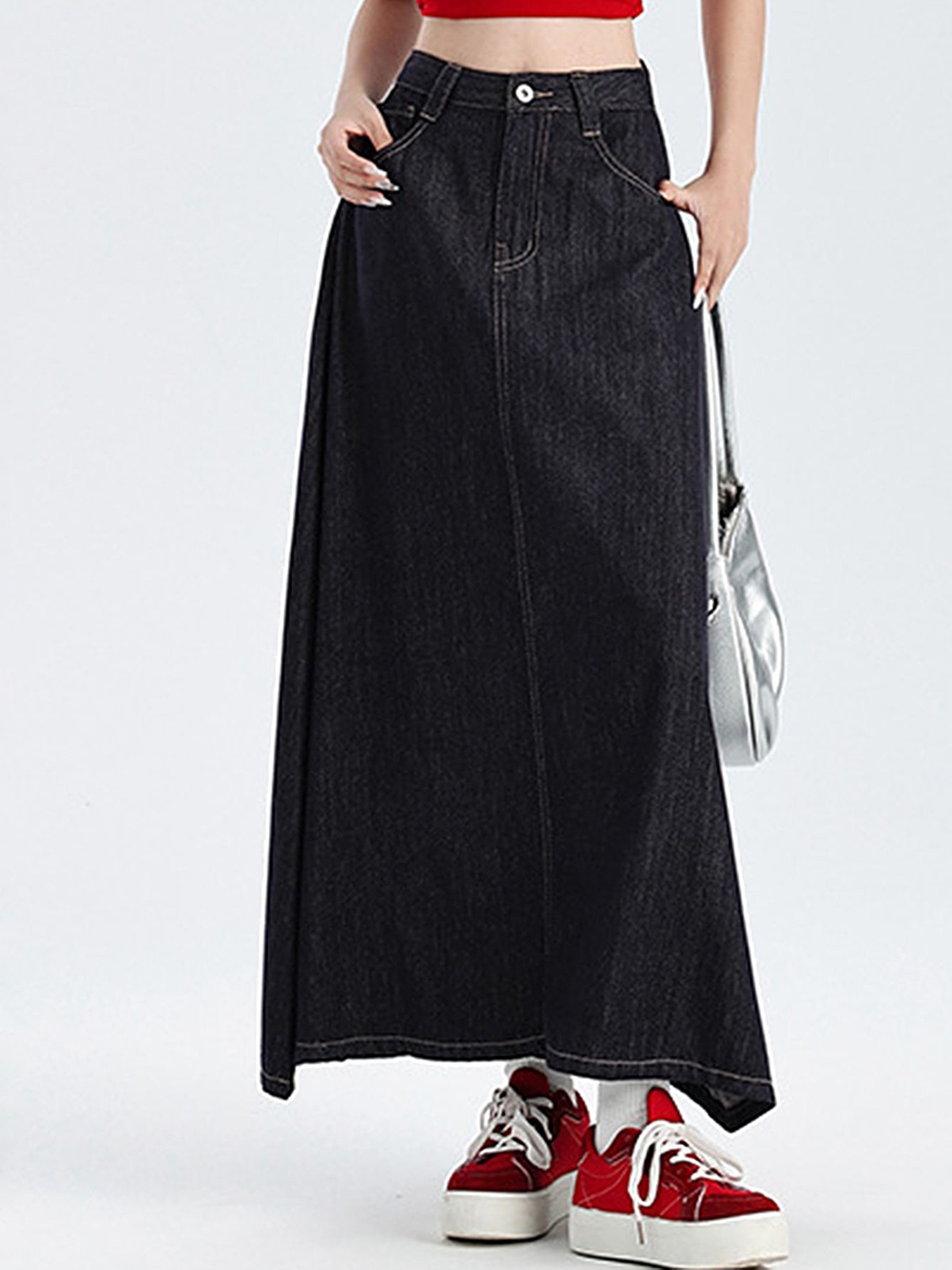 

LULU & SKY Women A-Line Maxi Skirt, Blue