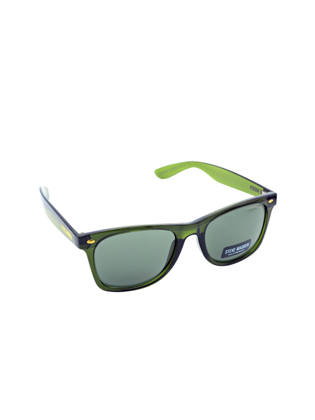 

Steve Madden Men Rectangle Sunglasses with UV Protected Lens X17125, Green