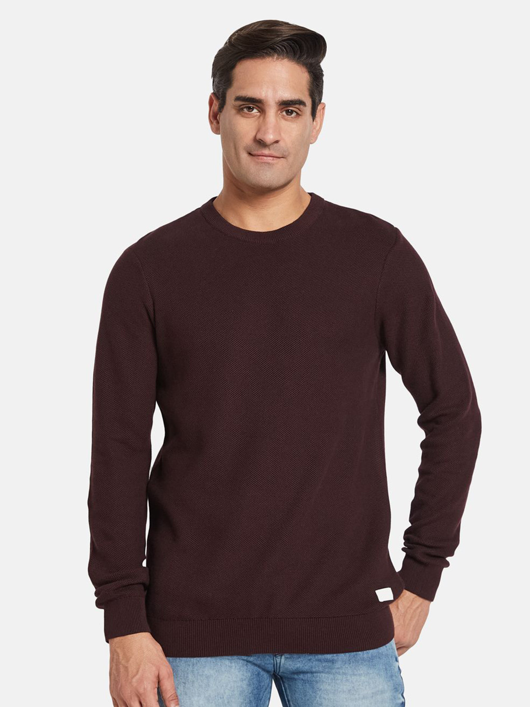 

METTLE Men Pullover, Maroon