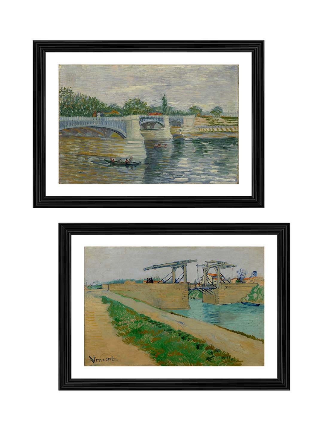 

Adventures India Black & White 2 Pieces Wooden Wall Arts