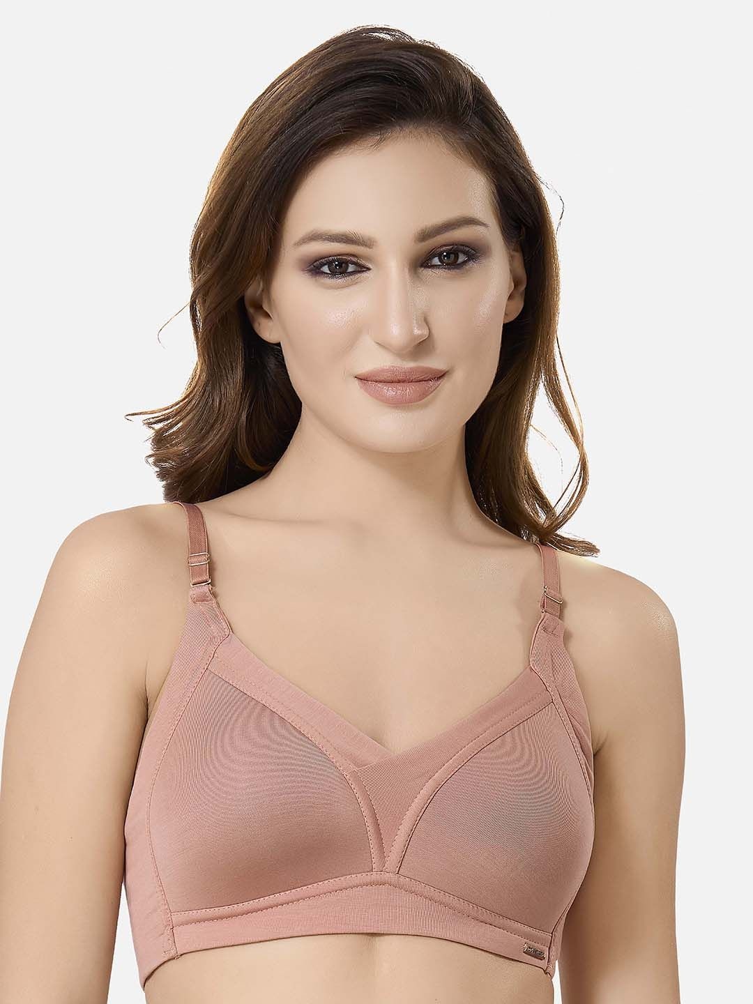 

Lenissa Women All Day Comfort Non-Wired Full Coverage Lightly Padded T-shirt Bra, Peach