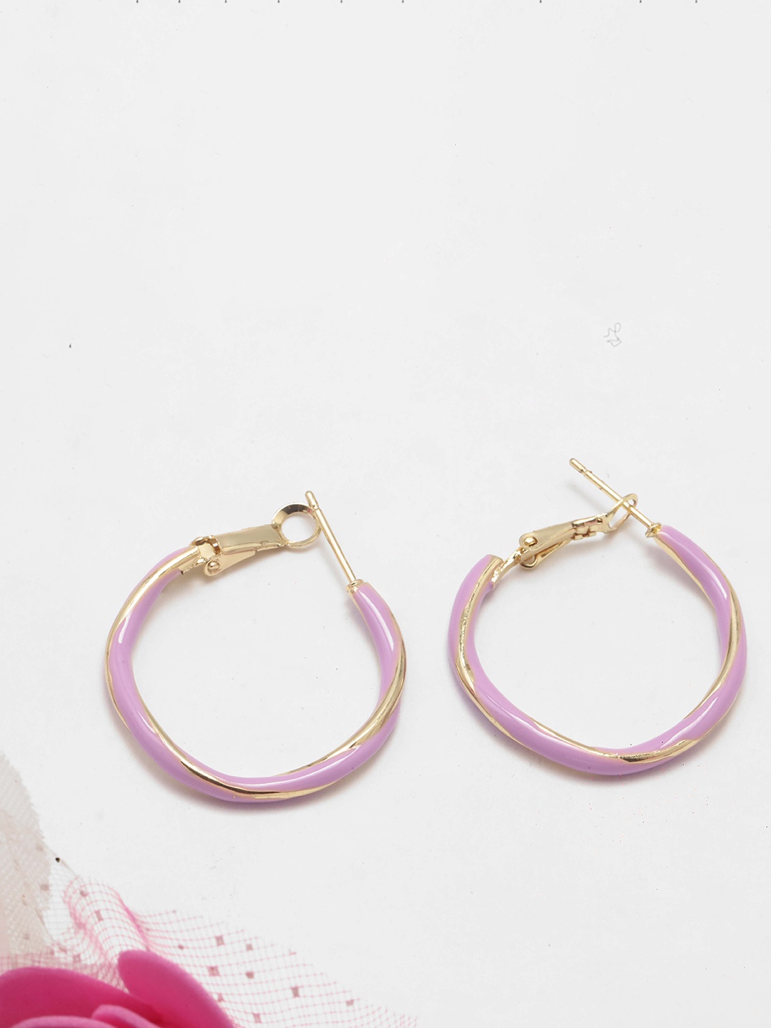 

Maansh Contemporary Hoop Earrings, Purple