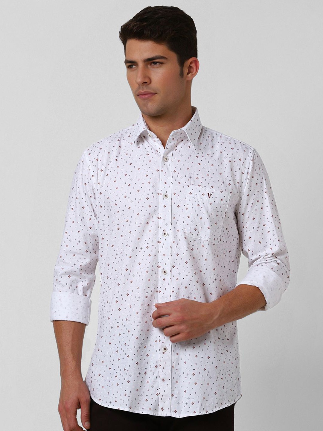 

Van Heusen Sport Men Slim Fit Opaque Printed Casual Shirt, White