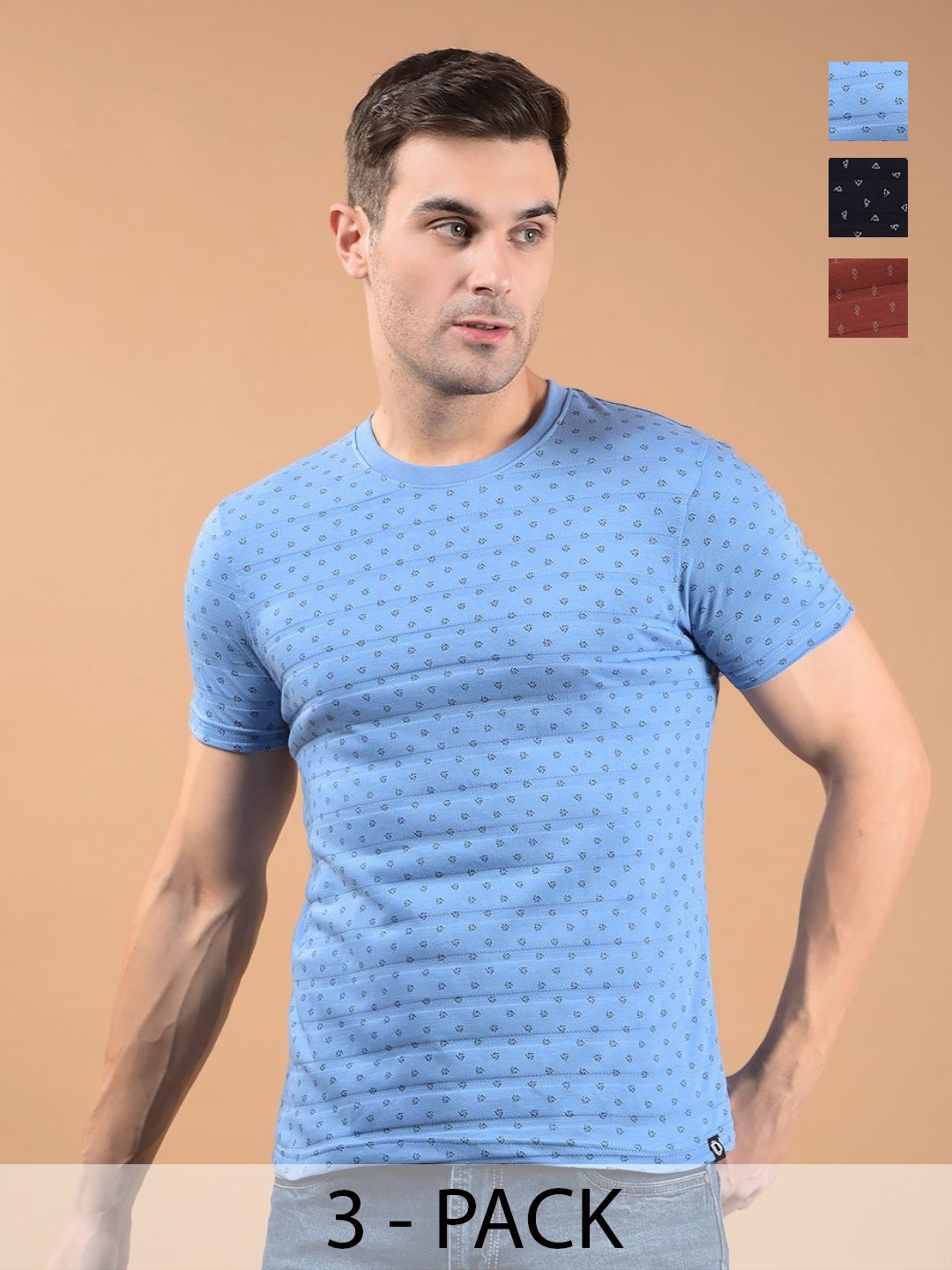 

Dollar Men 3 Printed Pockets T-shirt, Multi