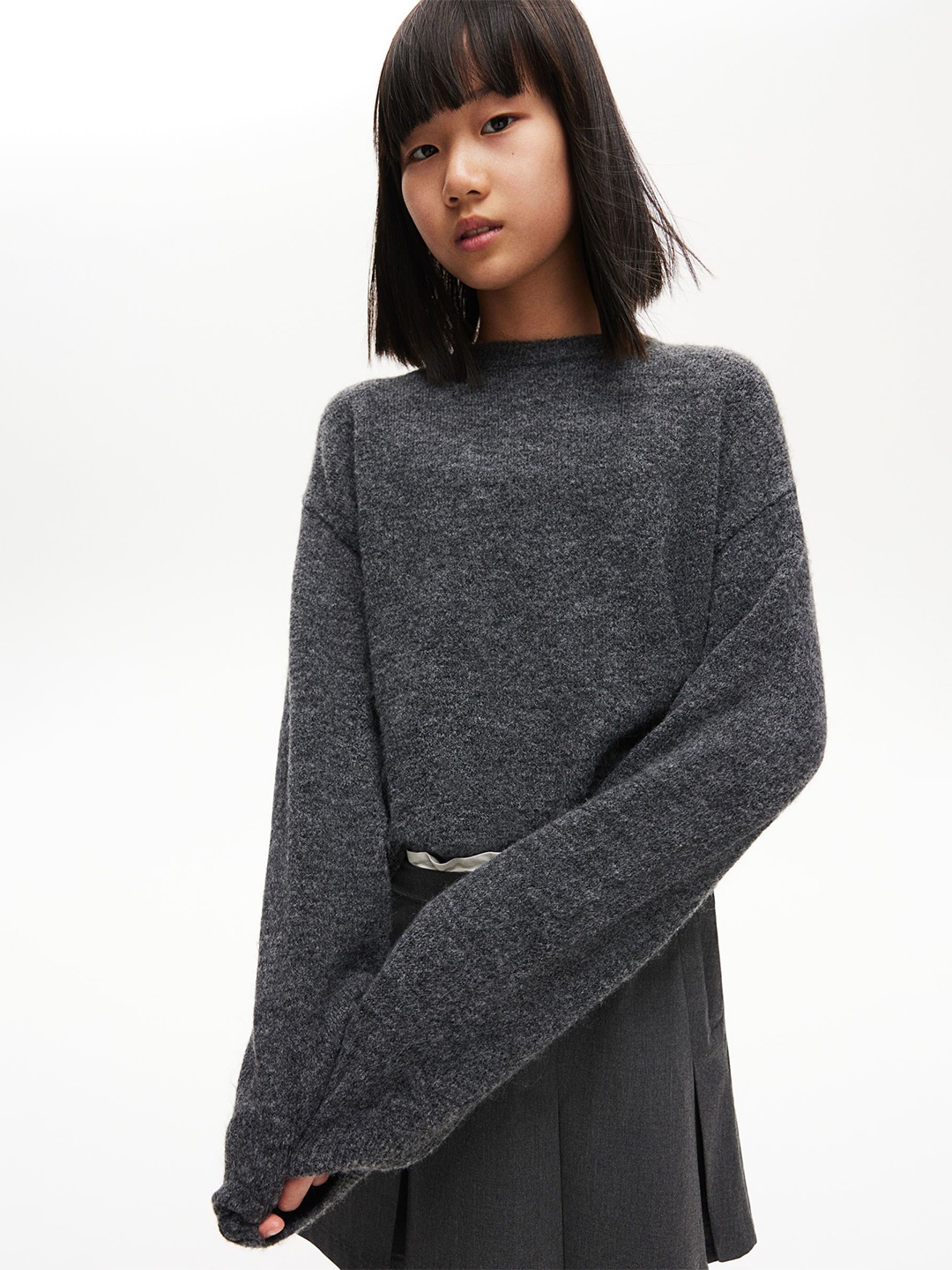 

H&M Girls Loose-Fit Sweaters, Grey