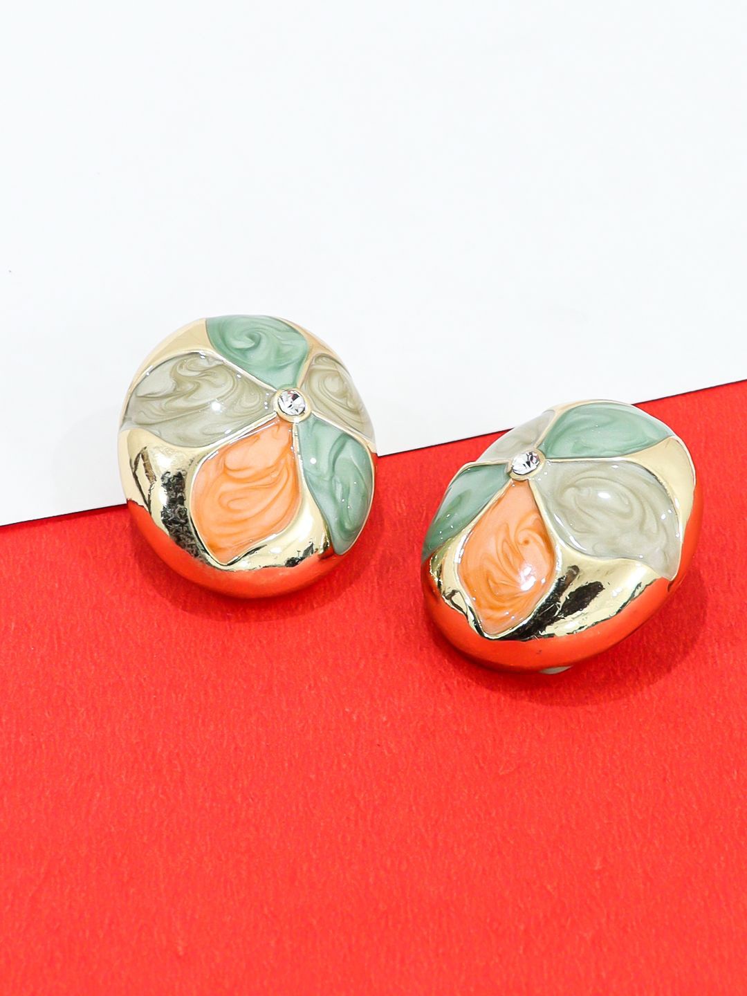 

VAGHBHATT Floral Studs Earrings, Multi