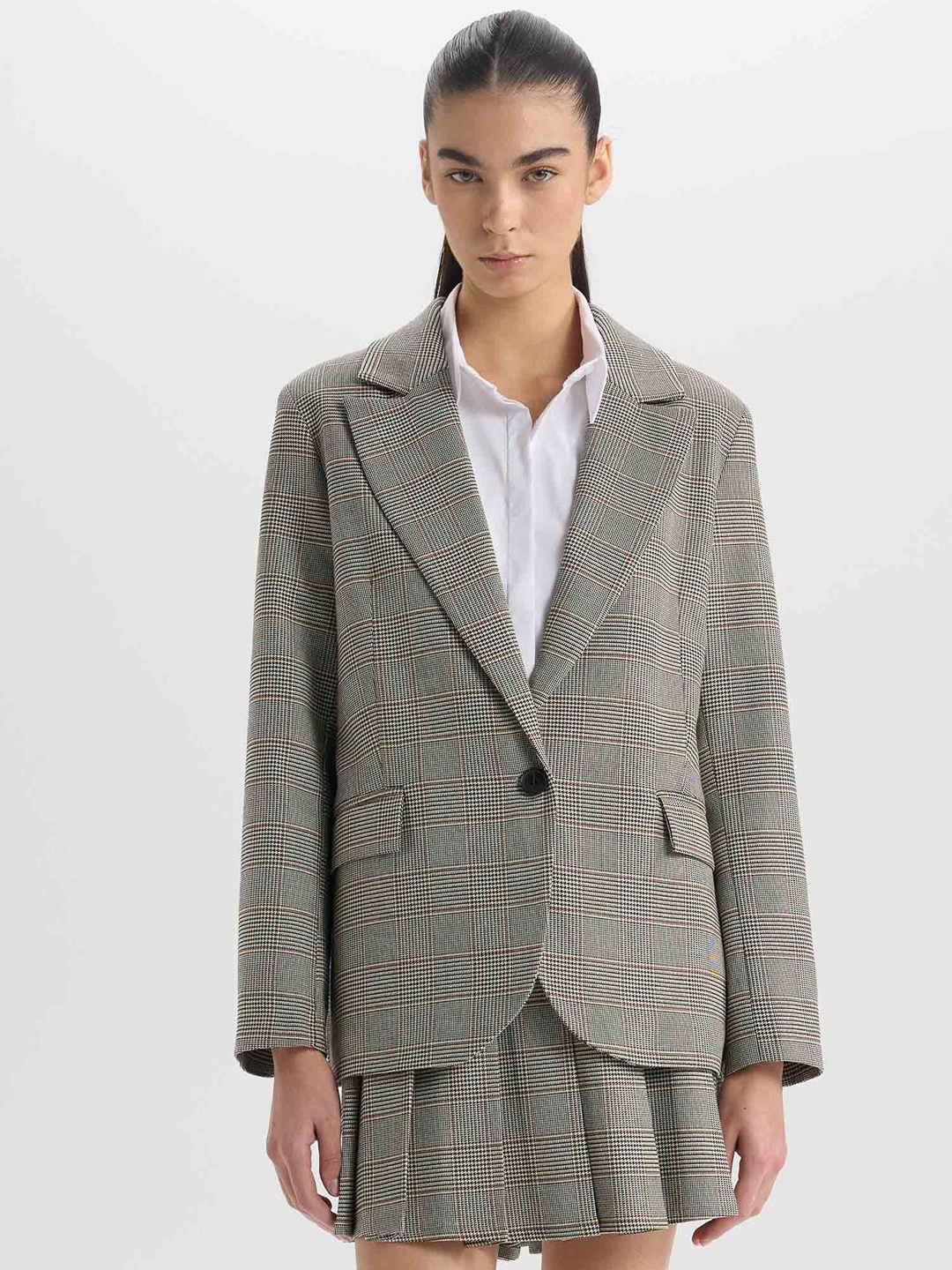 

DeFacto Single Breasted Blazer, Grey