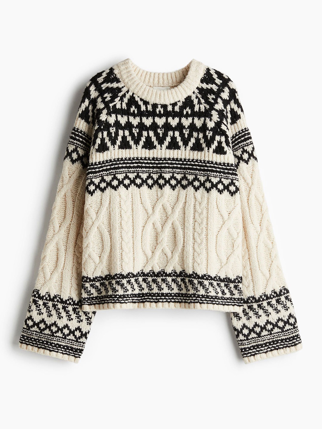 

H&M Women Jacquard-Knit Jumper, White