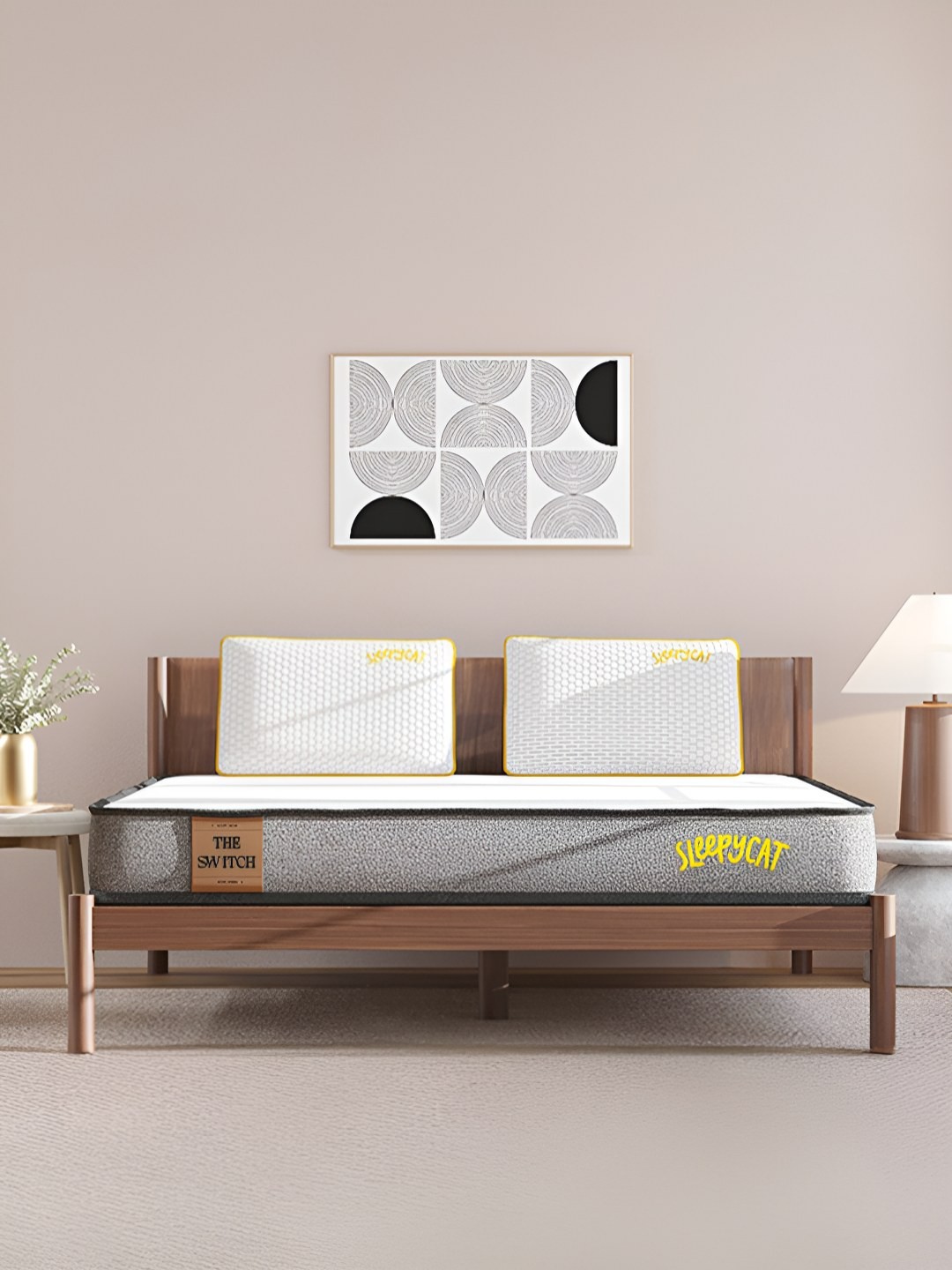 

SleepyCat Switch Dual Ortho 4 Inch Thickness Double Size Mattress 72x48x4 Inches, Grey