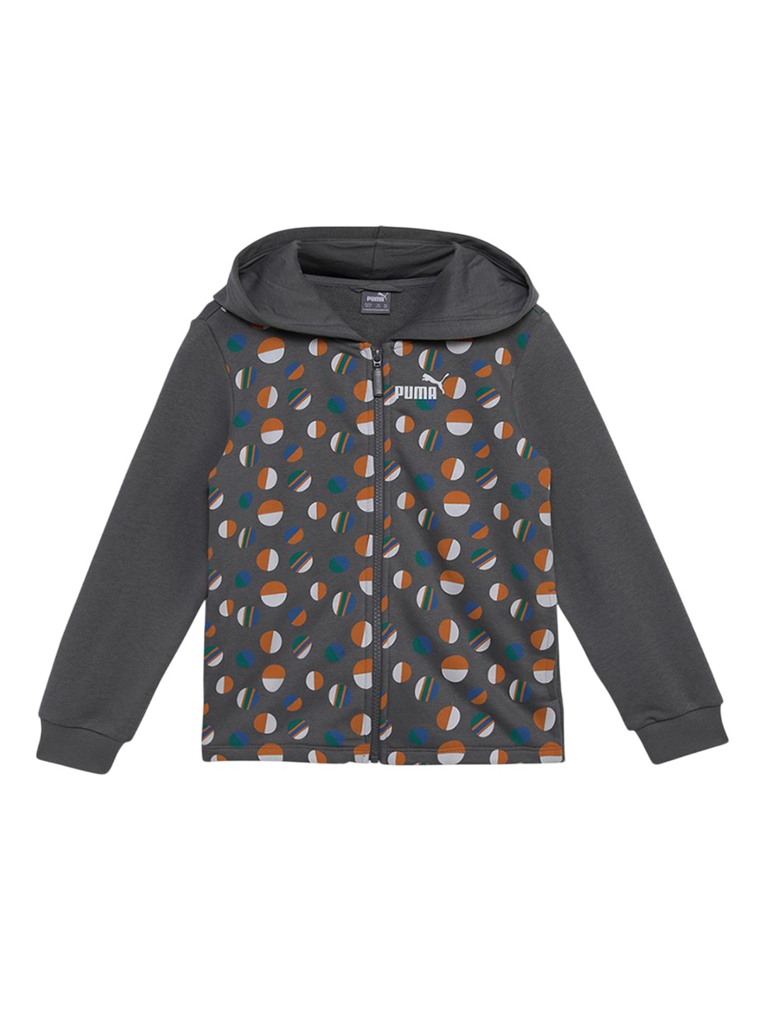 

Puma Summer Camp Kids Full Zip Hoodie, Grey