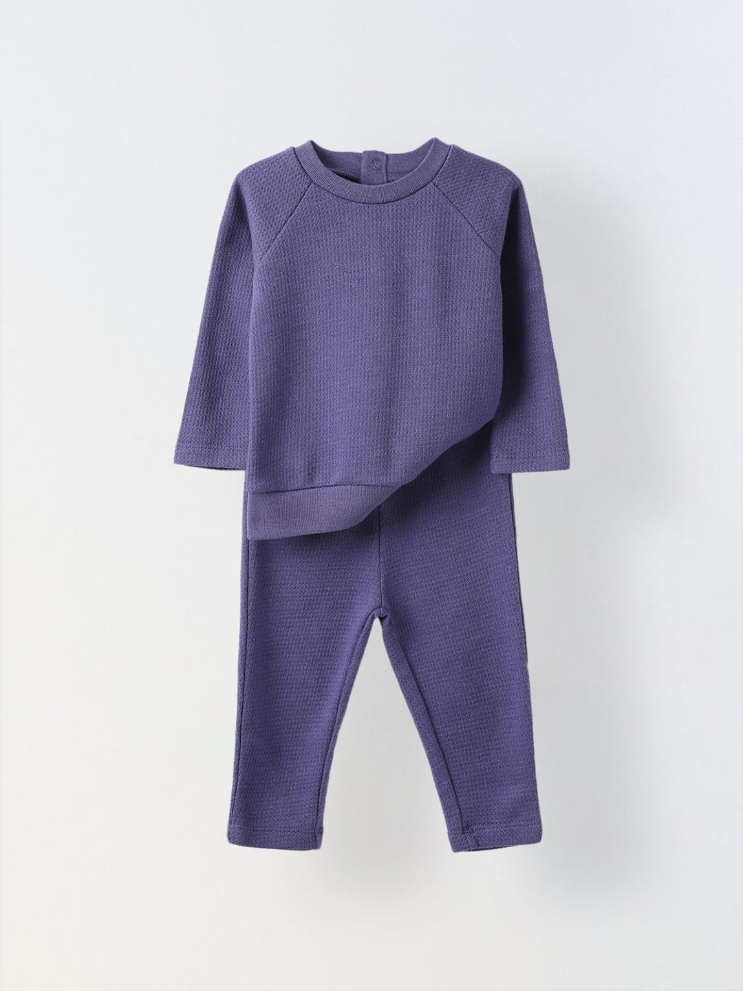 

SPUNKIES Kids Pure Cotton Sweatshirt & Joggers, Blue