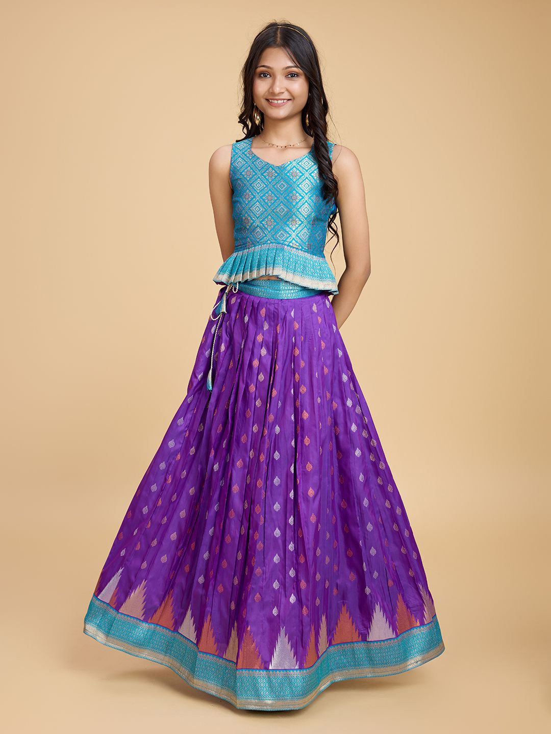 

Tasarika Girls Ready to Wear Lehenga &, Purple