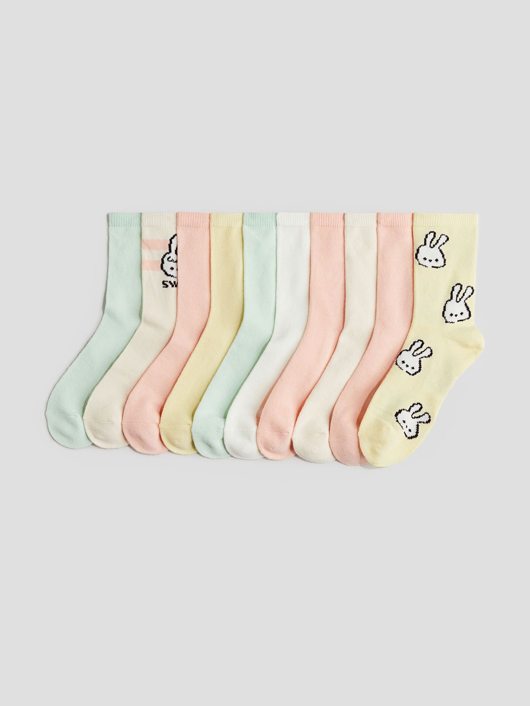 

H&M Infant Girls 10-Pack Ankle Length Socks, Yellow