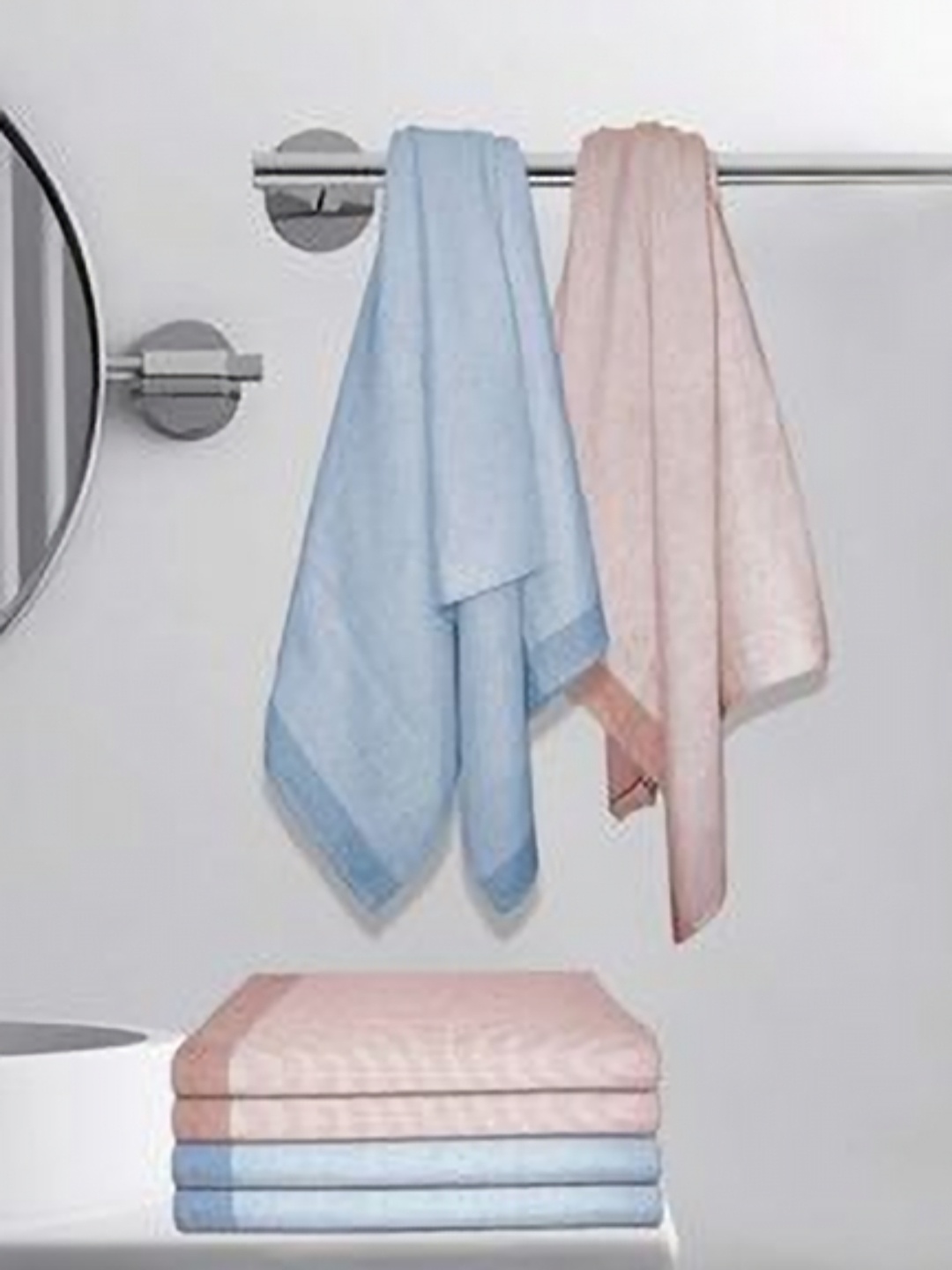 

Aura Blue & Brown 5 Cotton 210 GSM Bath Towel