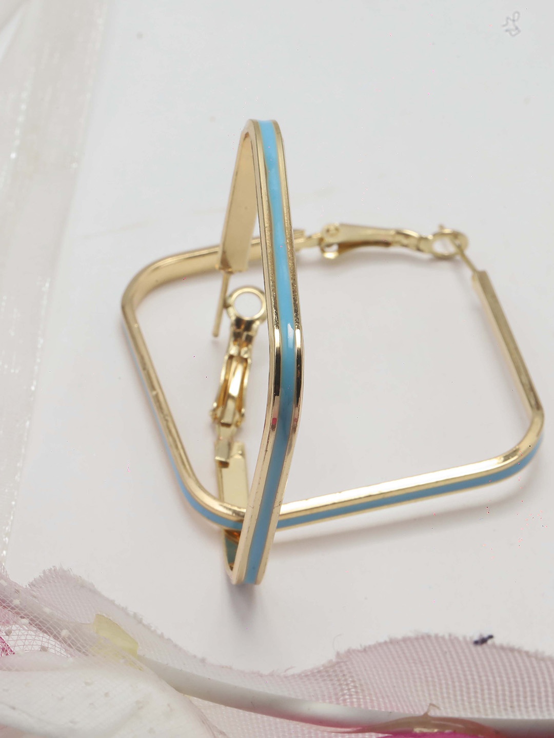 

Maansh Contemporary Hoop Earrings, Blue