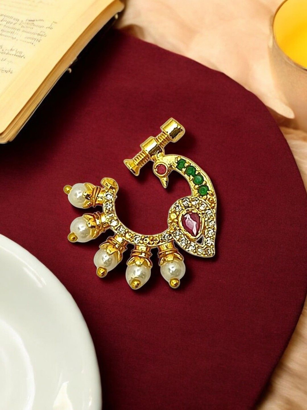 

FEMMIBELLA Gold-Plated Cubic Zirconia Stud Nosepin