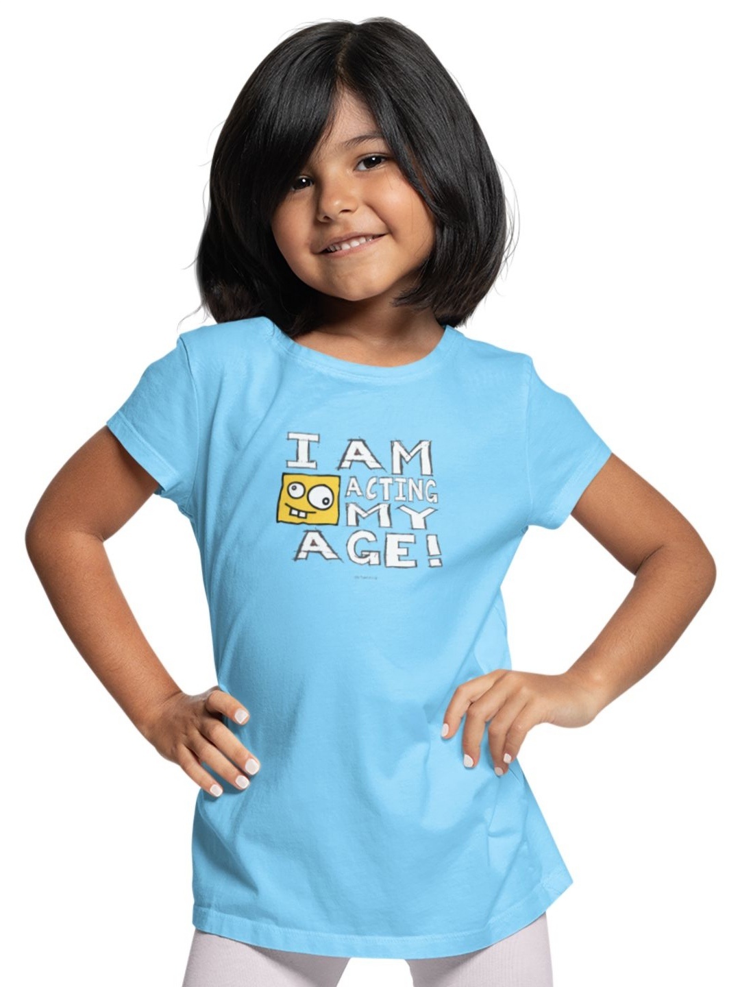 

Tantra Kids Typography Printed Applique T-shirt, Turquoise blue