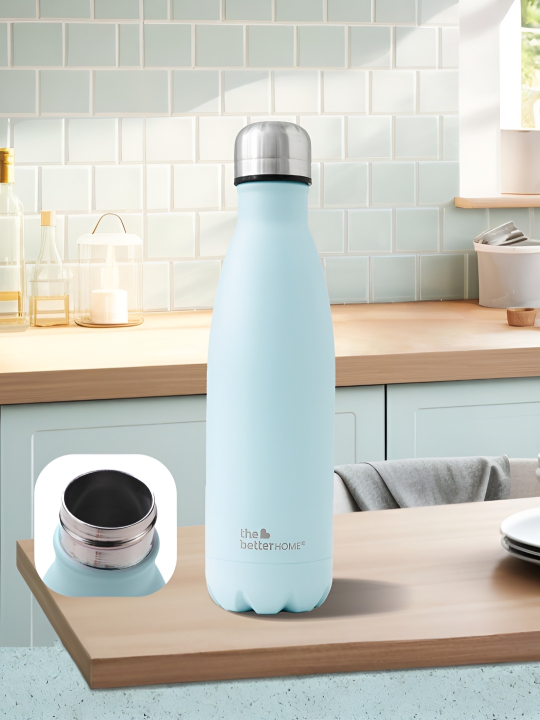 

The Better Home Blue Single Stainless Steel Double Wall Vacuum Water Bottle