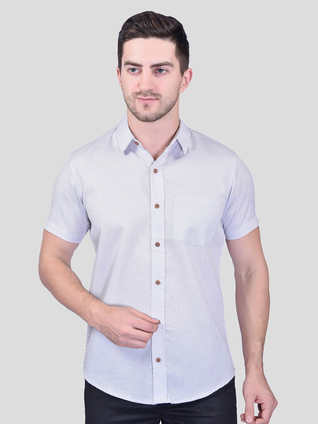 

PRINTINDIA Men Classic Opaque Casual Shirt, Grey