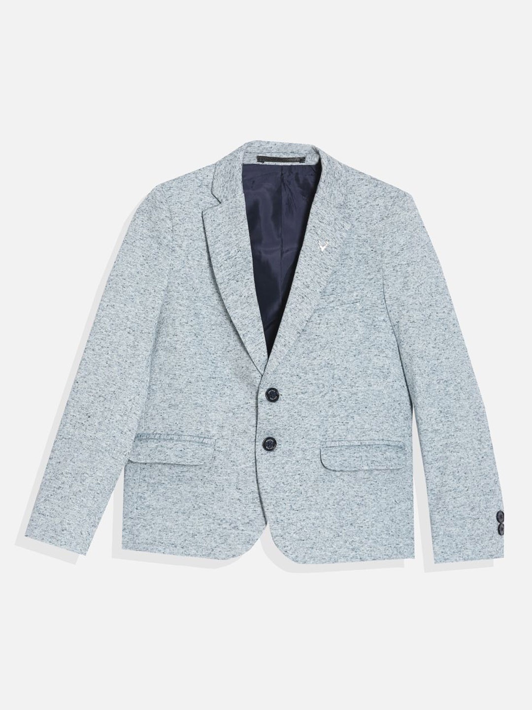 

Allen Solly Junior Boys Notched Lapel Single Breasted Blazer, Grey