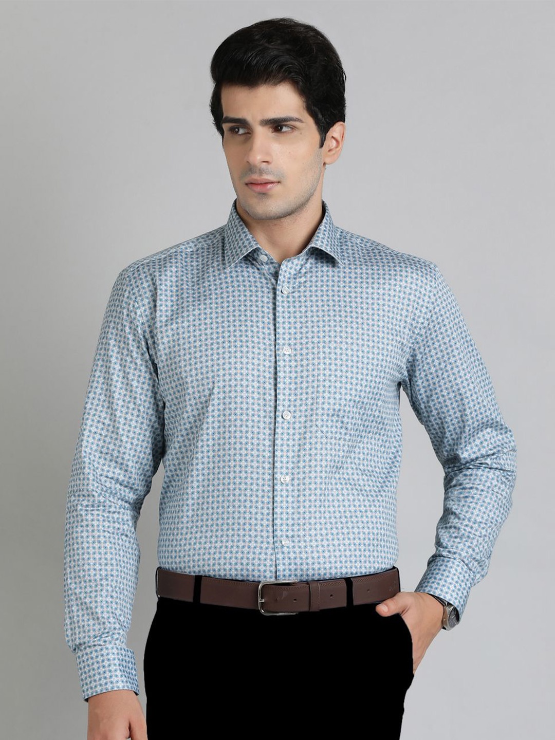 

JADE BLUE Men Floral Opaque Printed Formal Shirt