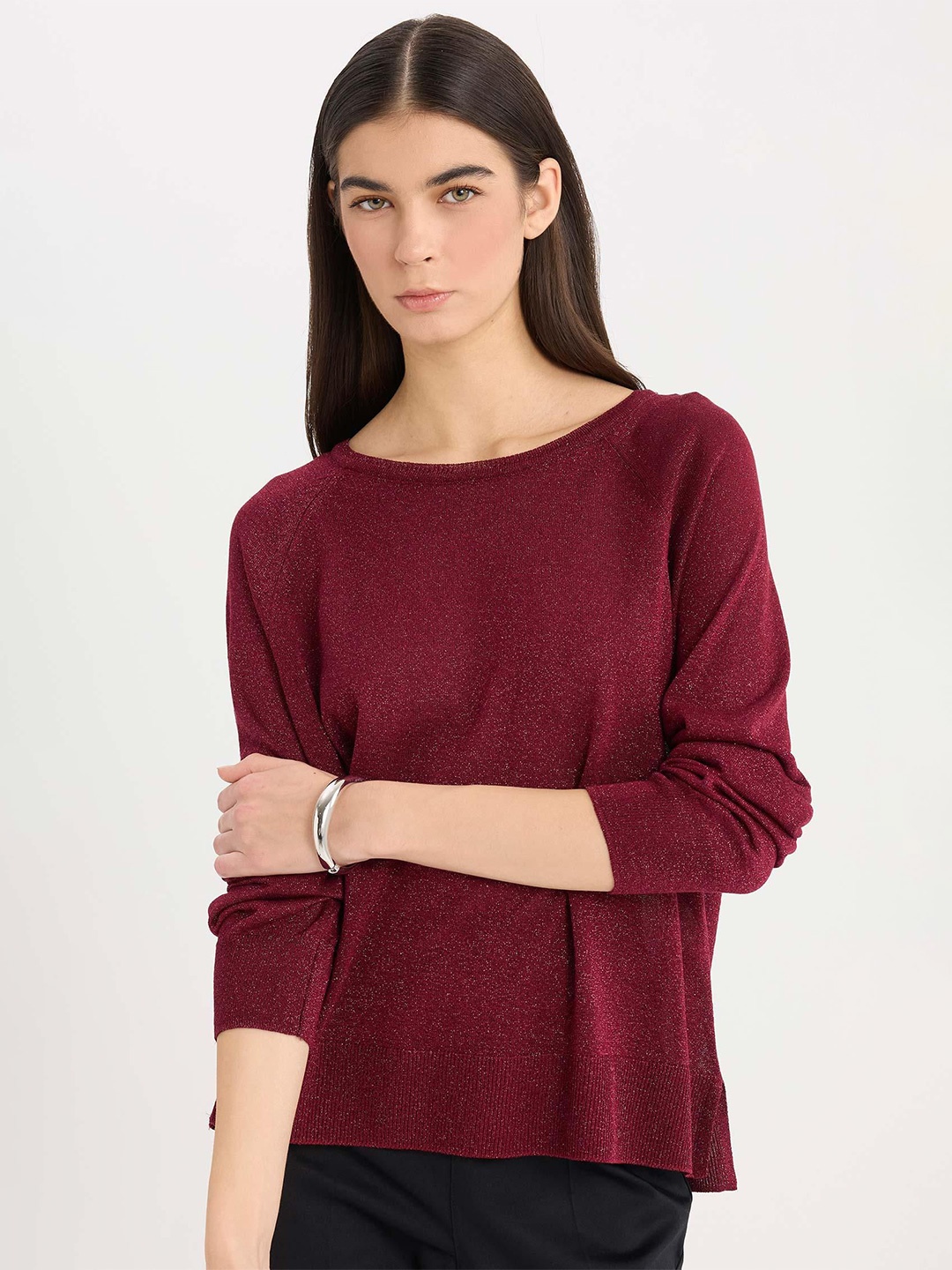 

DeFacto Women Pullover, Burgundy