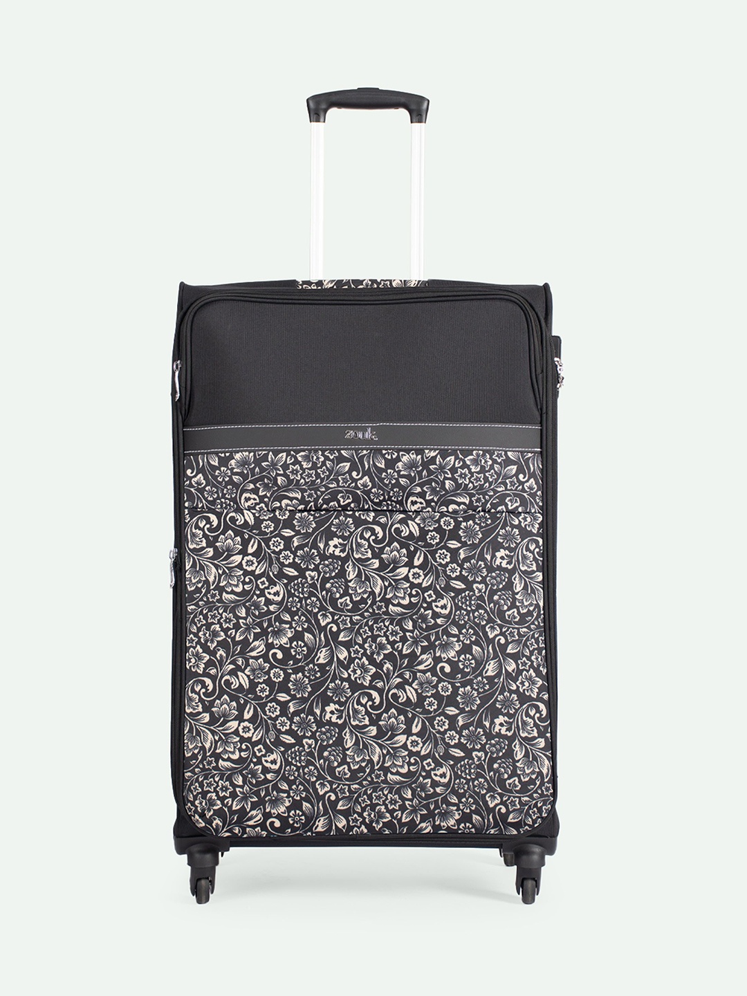 

ZOUK Unisex Avasa Soft-Sided Large Trolley Bag, Black