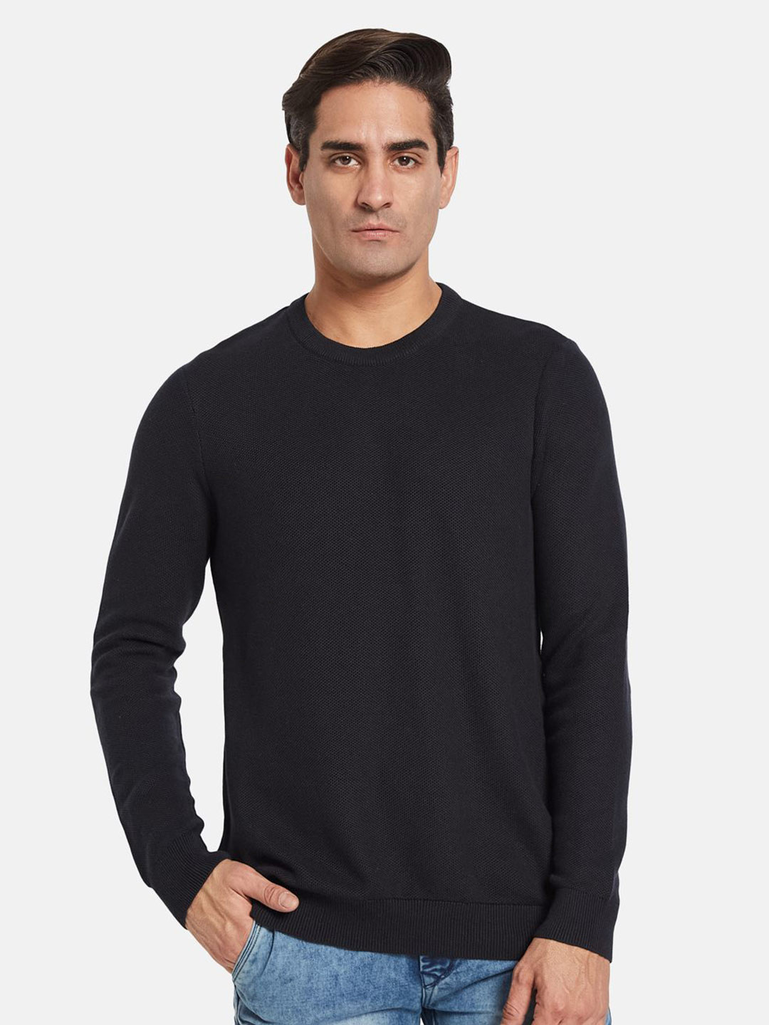 

METTLE Men Pullover, Navy blue