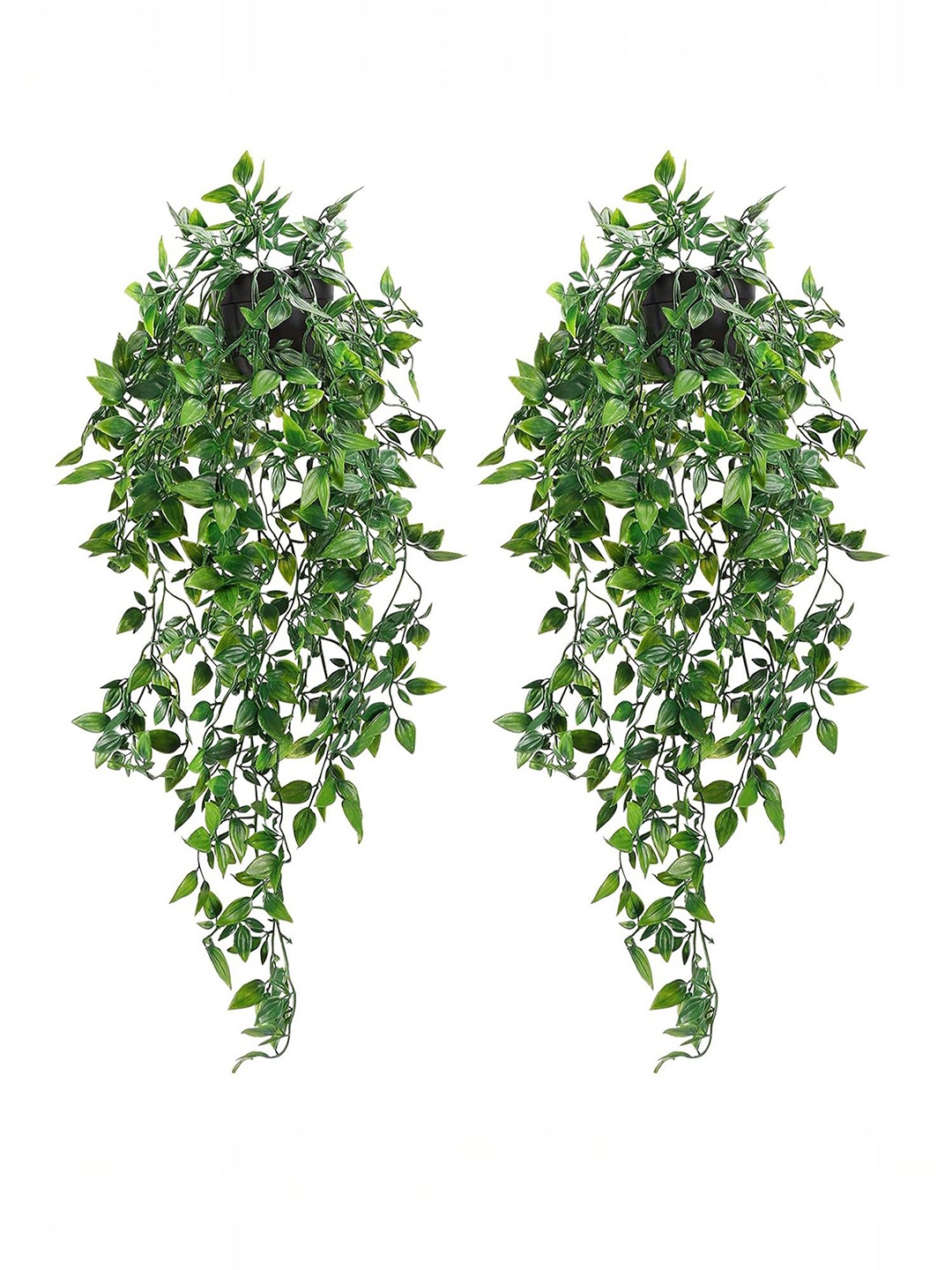 

Ekhasa Green 2 Pieces Hanging Pothos Artificial Plant With Pot