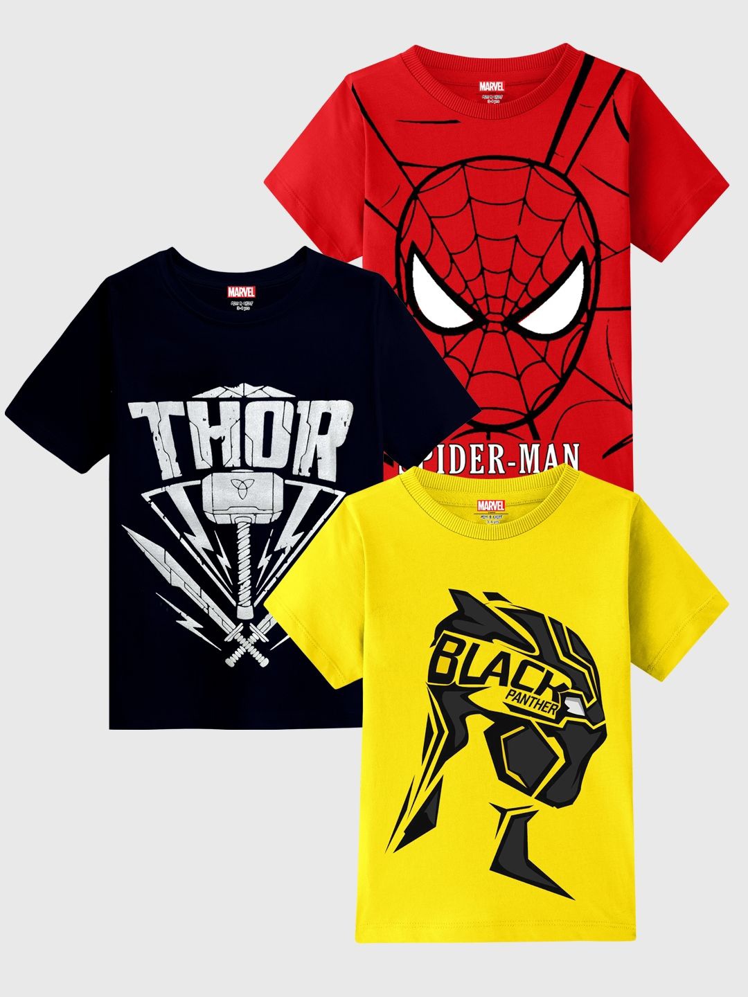 

Marvel by Miss and Chief Boys 3 Avengers Printed Applique T-shirt, Multi