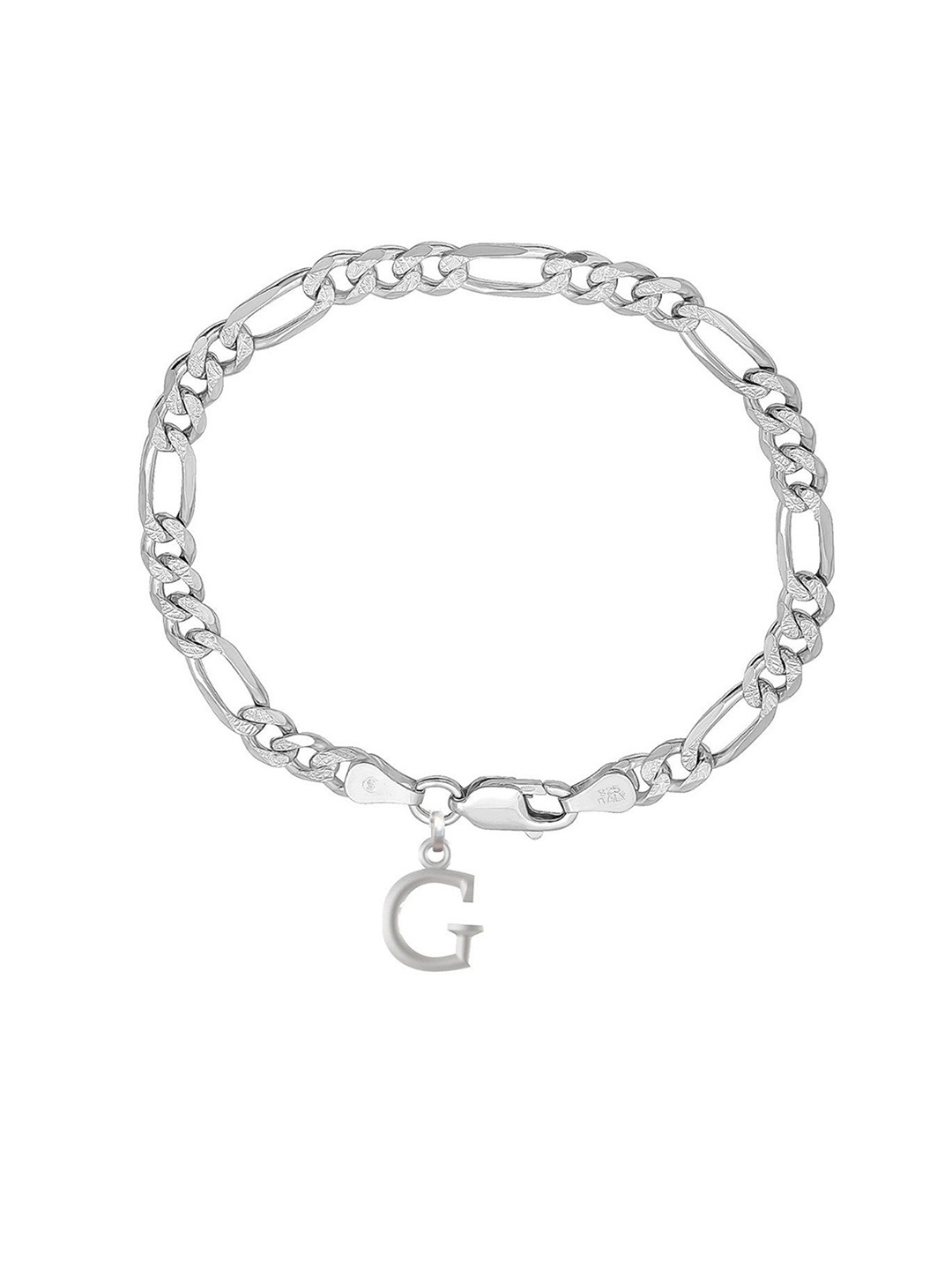 

AKSHAT SAPPHIRE Men Sterling Silver Wraparound Bracelet