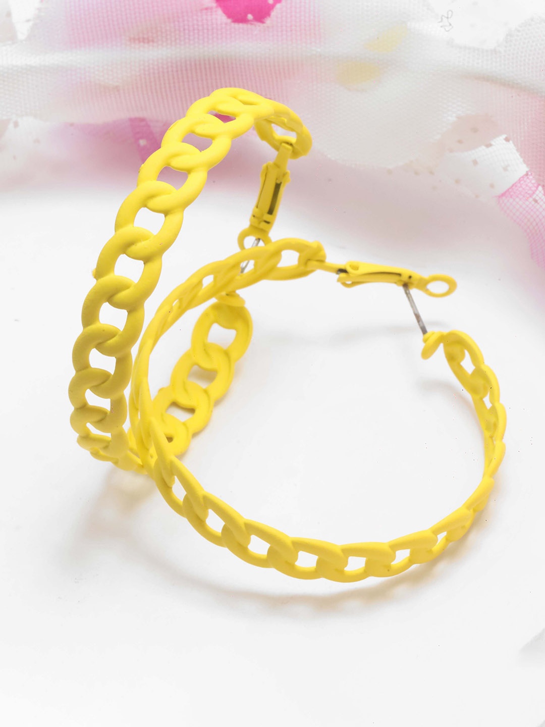 

Maansh Contemporary Half Hoop Earrings, Yellow