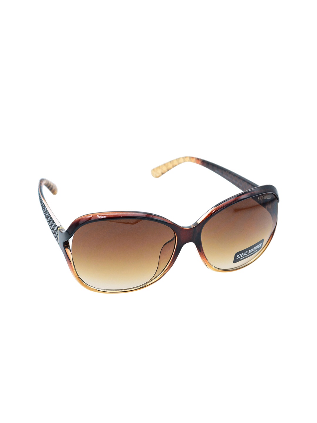 

Steve Madden Women Butterfly Sunglasses with UV Protected Lens X17040, Brown