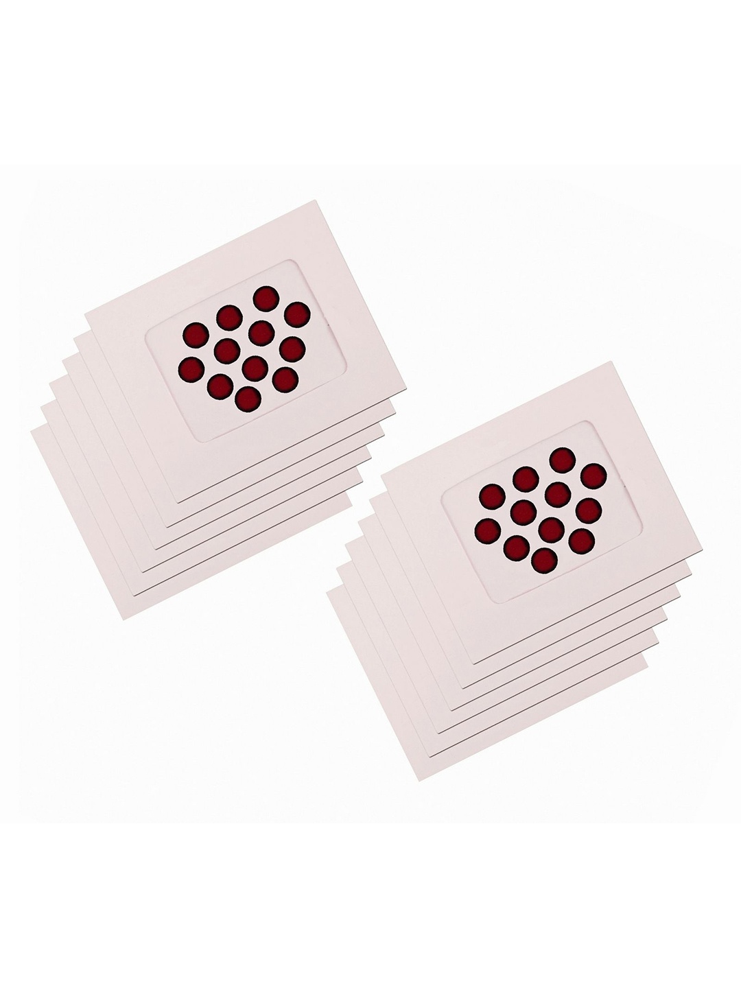 

VAMA Set Of 12 Velvet Tear Sticker Kumkum Bindi - Dark Maroon