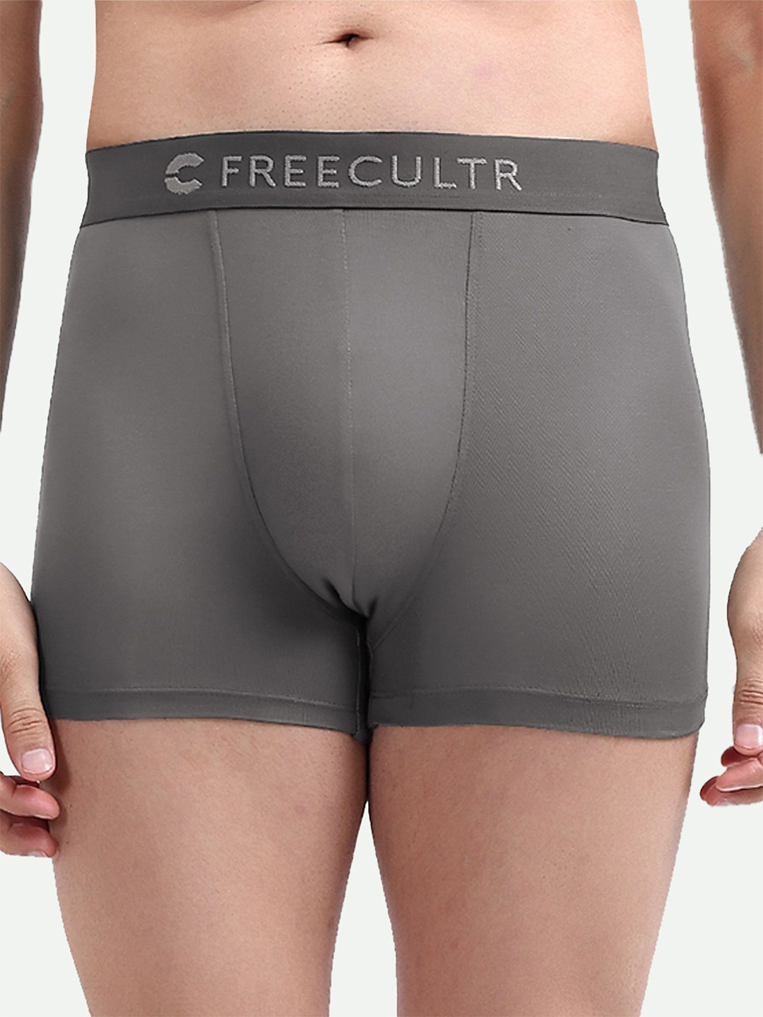 

FREECULTR Men Anti Bacterial Micromodal Airsoft Trunk, Grey