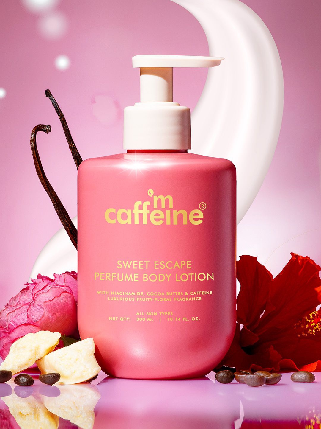 

MCaffeine Sweet Escape Perfume Body Lotion- 300 ml, White