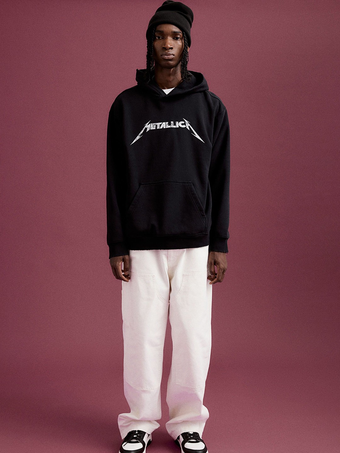 

H&M Loose Fit Hoodie, Black