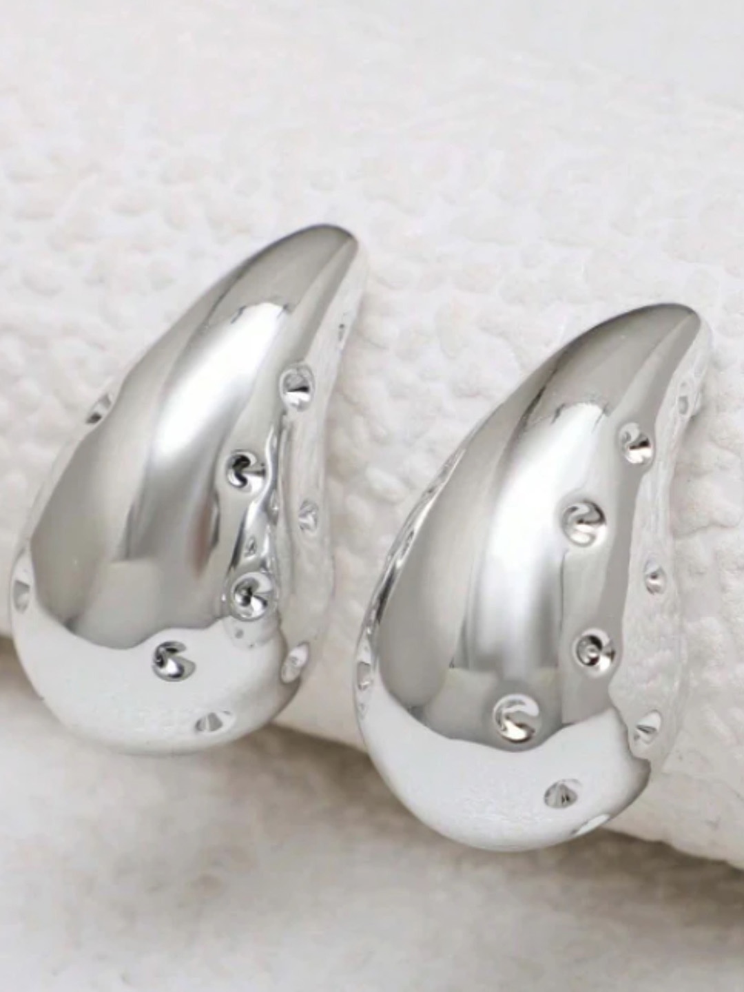 

SUBHAGALANKAR Teardrop Shaped Drop Earrings, Silver