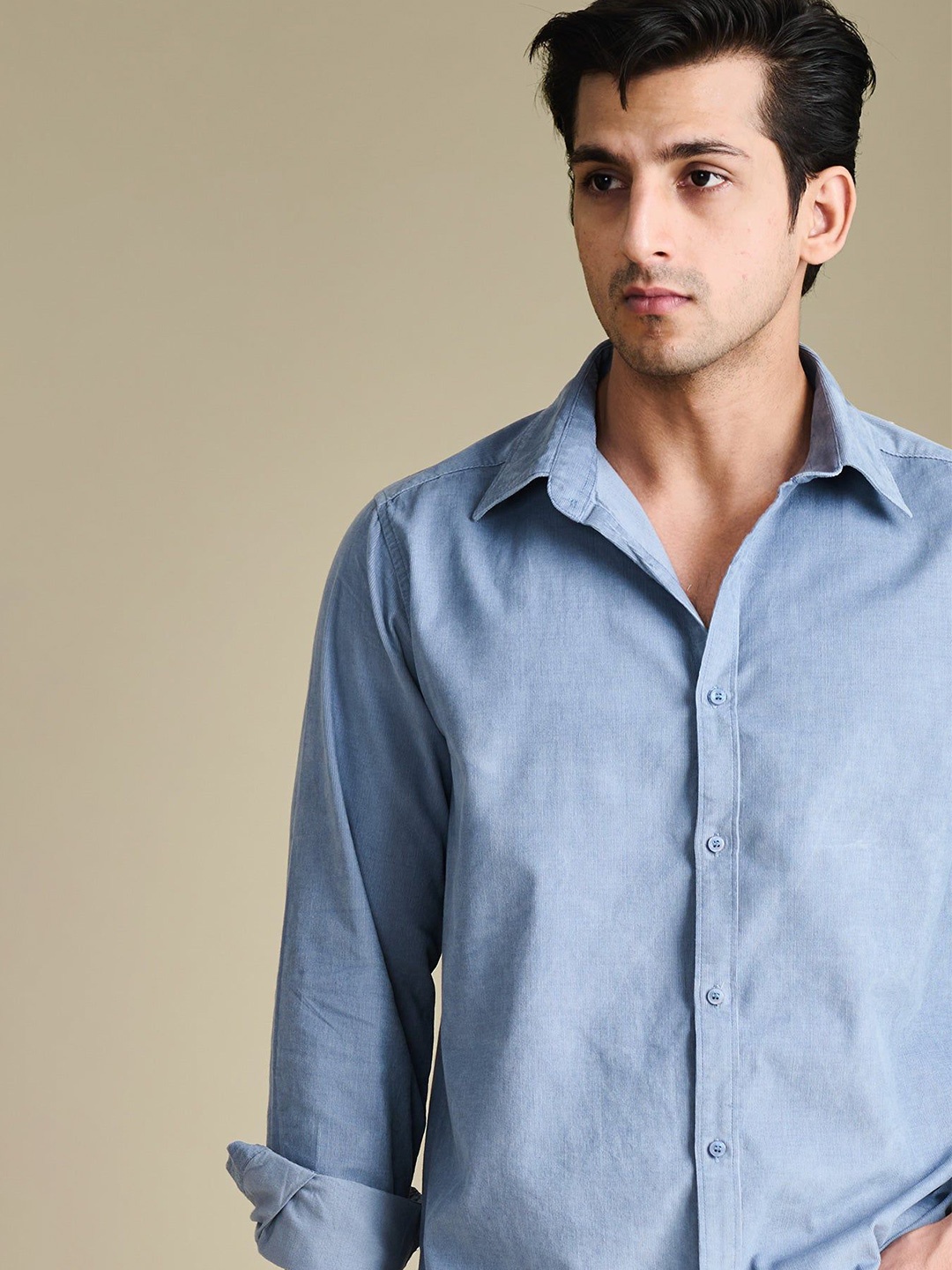 

Beyours Men Classic Opaque Casual Shirt, Blue