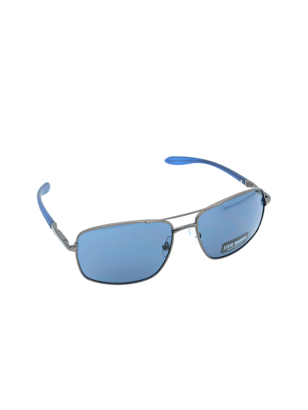 

Steve Madden Men Square Sunglasses with UV Protected Lens, Blue