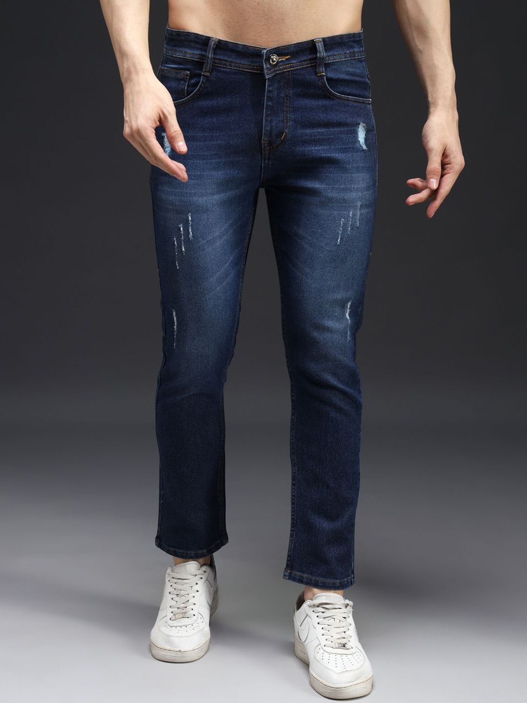 

DENIMLOOK Men Slim Fit Light Fade Jeans, Blue